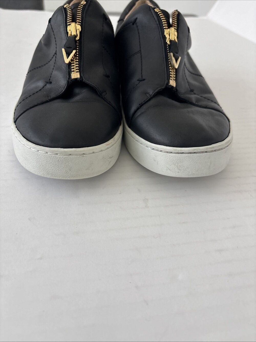 Vionic Ellis Black Leather Zip Sneakers Orthotic Comfort Shoes Womens Size 9.5 - Picture 12 of 13